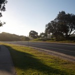 One of the streets on the Island -> Sunset